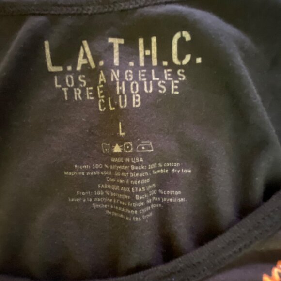 L.A.T.H.C. Los Angeles Treehouse Club Baroque Graphic Tank Top Streetwear Large - Picture 3 of 3